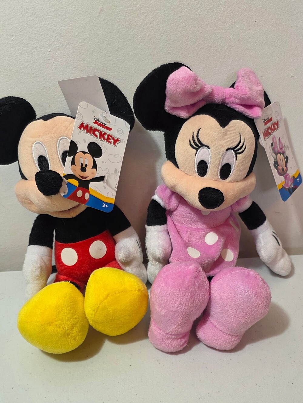 Disney Minnie Mouse & Mickey Mouse Pink Polka-Dot Plush - Soft Stuffed Toy Set